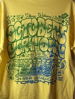 OVO Octobers Very Own BANA Weekend Shirt Yellow Small